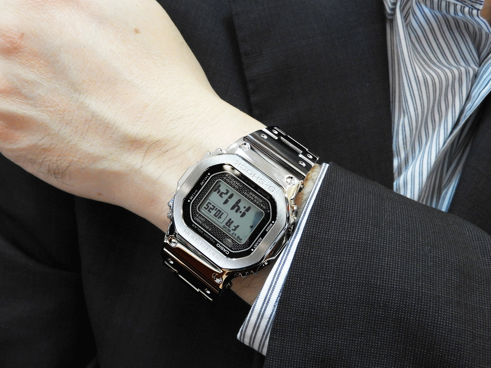 幅広type G-SHOCK GMW-B5000D-1JF フルメタルシルバー - 腕時計(デジタル)